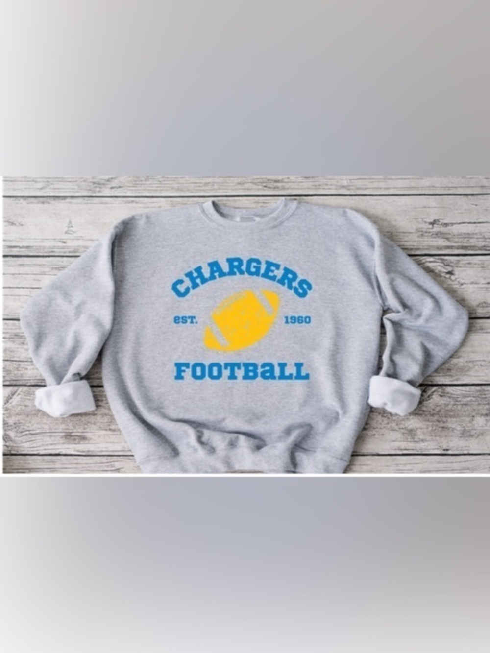 Chargers Retro Football Crewneck
